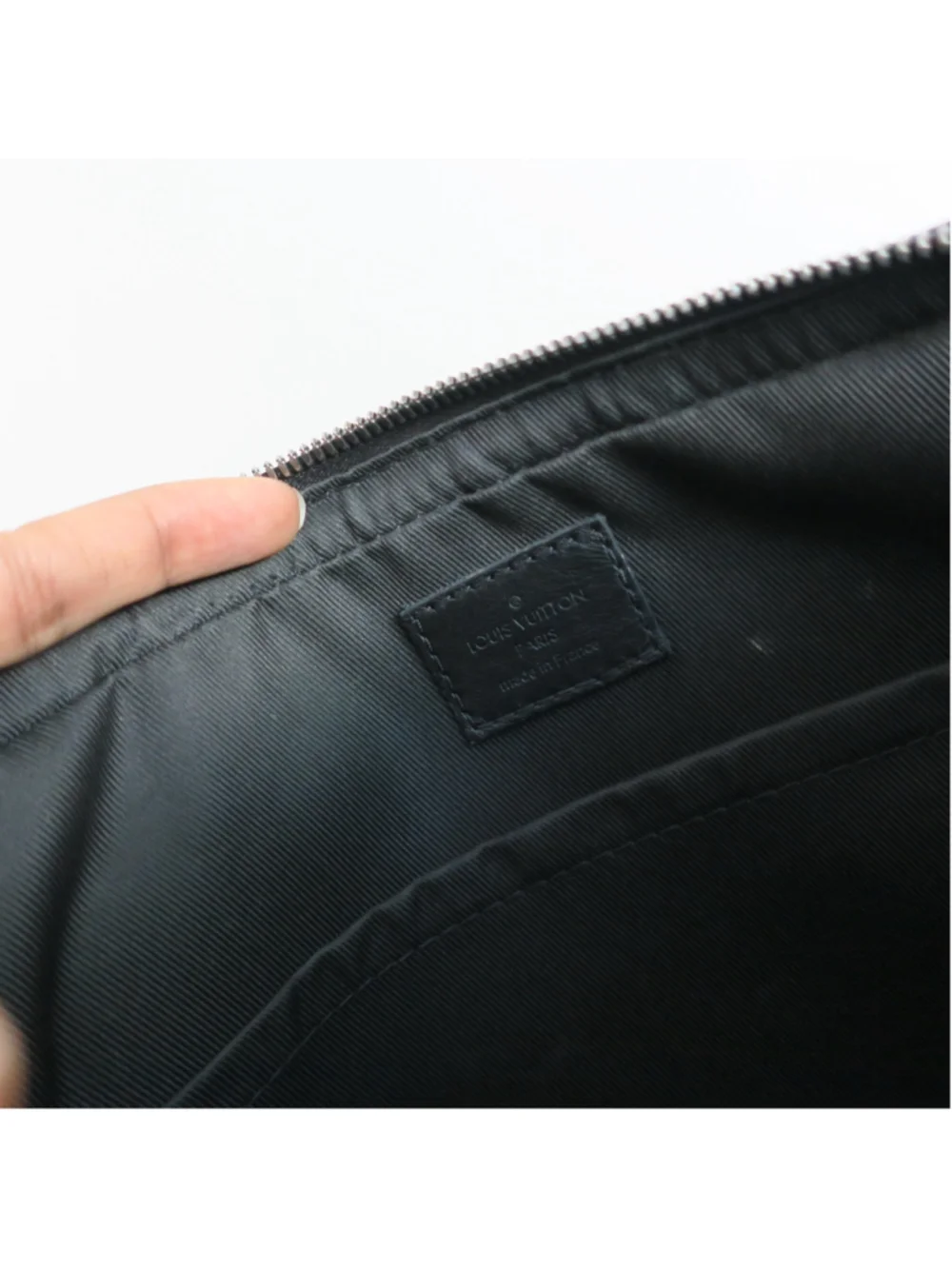 LOUIS VUITTON Monogram Eclipse Trio Large Pochette Only
